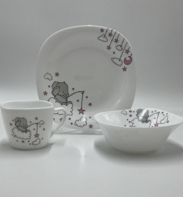 Детский набор посуды "Sweet Dream" стеклокерамика ТМ VINNARC 7325